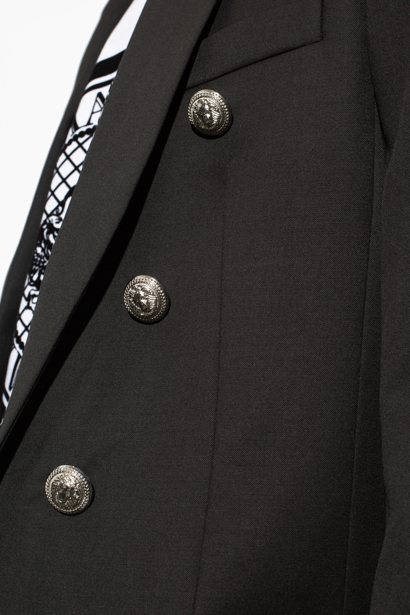 Balmain black blazer deals silver buttons